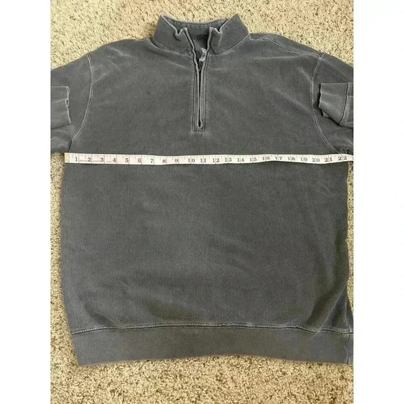 Woolrich Men's Ribbed Quarter Zip Pullover Gray Size L - Picture 7 of 8